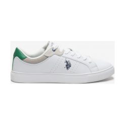 U.S. Polo Assn Curty Tenisówki Biały. Białe trampki męskie U.S. Polo Assn., bez wzorów, z materiału, bez zapięcia. Za 309,95 zł.