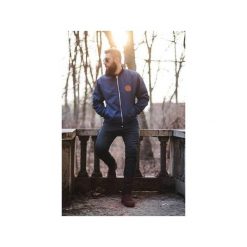 Flyer Jacket. Niebieskie kurtki męskie The urban beard, xxl, bez wzorów, bez kaptura. Za 369,00 zł.