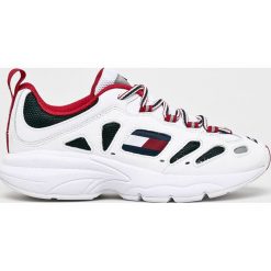 Tommy Jeans - Buty. Białe buty sportowe damskie Tommy Jeans, bez wzorów, z jeansu, sportowe. Za 499,90 zł.