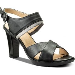 Sandały GEOX - D Jadalis B D821VB 00044 C9999 Black. Czarne klapki damskie Geox, bez wzorów, ze skóry ekologicznej, bez obcasa, na obcasie. W wyprzedaży za 299,00 zł.