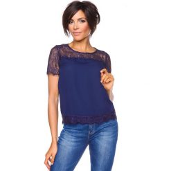 T-shirty damskie: Koszulka „Emma” w kolorze granatowym