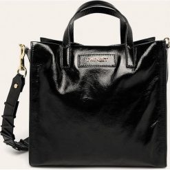 Twinset - Torebka skórzana. Czarne torby damskie na zakupy Twinset, w paski, z poliesteru, na ramię, bez dodatków. Za 1299,00 zł.