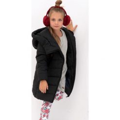 Nativo - Kurtka dziecięca 104-152 cm. Czarne kurtki dziewczęce Nativo, bez wzorów, z poliesteru, długie, z kapturem. Za 249,90 zł.