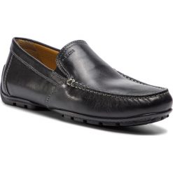 Mokasyny GEOX - U Moner V U1144V 00039 C9999 Black. Czarne mokasyny męskie Geox, na co dzień, bez wzorów, ze skóry, bez zapięcia. W wyprzedaży za 429,00 zł.