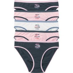 Figi bonprix niebiesko-jasnoróżowo-biel wełny z nadrukiem. Niebieskie majtki damskie bonprix, z wełny. Za 49,95 zł.