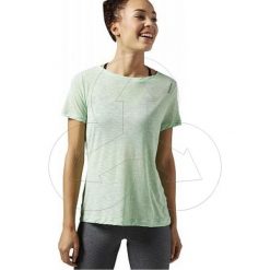 Koszulka damska Reebok T-shirt AJ3417. Bluzki sportowe damskie Reebok, bez wzorów, ze skóry, bez kołnierzyka, bez rękawów, bez kaptura, na fitness i siłownię. W wyprzedaży za 59,99 zł.