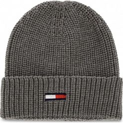 Czapka TOMMY JEANS - Tju Basic Rib Beanie AU0AU00300 050. Szare czapki damskie marki Tommy Jeans, bez wzorów, z bawełny. Za 129,00 zł.