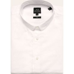 Armani Exchange - Koszula. Białe koszule męskie Armani Exchange, xxl, bez wzorów, z bawełny, eleganckie, z klasycznym kołnierzykiem, z długim rękawem. W wyprzedaży za 279,90 zł.
