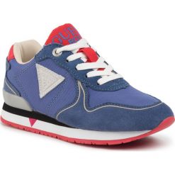 Sneakersy GUESS - Glorym Jr FI5GLO FAB12 032. Fioletowe trampki chłopięce Guess, z aplikacjami, z zamszu, na sznurówki. Za 299,00 zł.