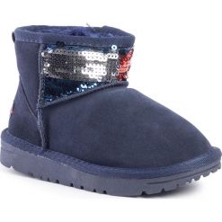 Buty TOMMY HILFIGER - Fur Boot T3A6-30471-0737 M Blue 800. Niebieskie botki dziewczęce . W wyprzedaży za 299,00 zł.
