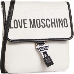 Torebka LOVE MOSCHINO - JC4113PP1BLR110A Bia/Ner. Białe listonoszki damskie Love Moschino, z aplikacjami, ze skóry, zdobione, bez dodatków. Za 849,00 zł.