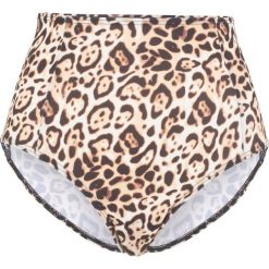 Figi bikini bonprix beżowo-brązowy leo. Brązowe stroje kąpielowe damskie bonprix, bez wzorów. Za 37,99 zł.