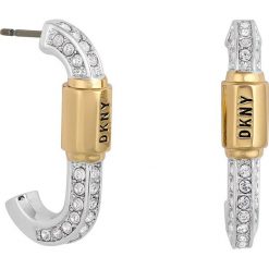 Dkny - Kolczyki. Szare kolczyki damskie DKNY, z kryształem, metalowe. Za 339,90 zł.