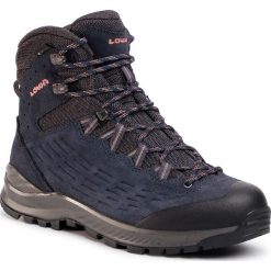 Trekkingi LOWA - Explorer Gtx Mid Ws GORE-TEX 220718 Navy/Rose 6909. Niebieskie trapery damskie Lowa, ze skóry, bez obcasa, bez zapięcia. W wyprzedaży za 749,00 zł.