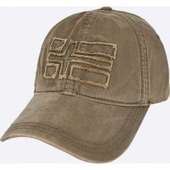 Napapijri - Czapka. Szare czapki męskie marki Napapijri, z bawełny. Za 169,90 zł.