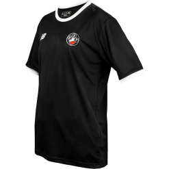 Koszulka Polonia Warszawa - EMT6112BK. Czarne t-shirty męskie New Balance, na jesień, m, z poliesteru, do piłki nożnej. Za 99,99 zł.