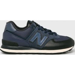 New Balance - Buty ML574LHG. Niebieskie halówki męskie marki New Balance, z materiału, na sznurówki. W wyprzedaży za 329,90 zł.