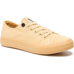 Tenisówki BIG STAR - DD274441 Yellow. Żółte półbuty damskie BIG STAR, bez wzorów, z gumy, bez zapięcia. Za 99,00 zł.