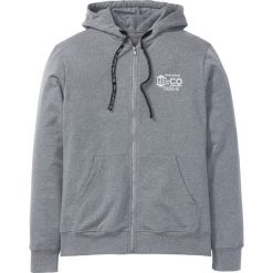 Bluza rozpinana z odblaskowymi elementami Slim Fit bonprix szary melanż. Szare bluzy męskie bonprix, s, bez wzorów, z kapturem, bez rękawów, z kapturem. Za 109,99 zł.