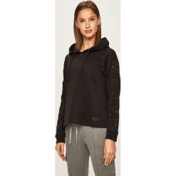 Dkny - Bluza. Czarne bluzy damskie DKNY, s, bez wzorów, z bawełny, bez rękawów, z kapturem. W wyprzedaży za 219,90 zł.