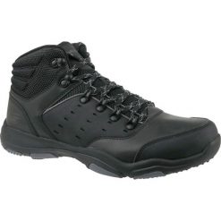 Skechers Larson 65160-BLK 42,5 Czarne. Czarne buty trekkingowe męskie Skechers, ze skóry, bez zapięcia. W wyprzedaży za 299,99 zł.