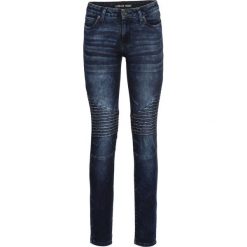 Dżinsy SKINNY bonprix ciemny denim. Niebieskie jeansy damskie skinny marki House, z jeansu. Za 159,99 zł.