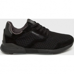 Gant - Buty. Czarne buty sportowe męskie marki GANT, ze skóry, na sznurówki. W wyprzedaży za 299,90 zł.