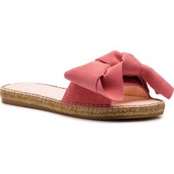 Espadryle MANEBI - Sandals With Bow M 2.0 J0 Paradise Pink. Różowe espadryle damskie Manebi, z aplikacjami, ze skóry, bez obcasa. W wyprzedaży za 319,00 zł.