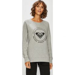 Roxy - Bluza. Szare bluzy z nadrukiem damskie marki Roxy, l, z bawełny, bez kaptura. Za 199,90 zł.