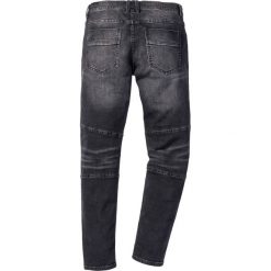 Dżinsy ze stretchem Slim Fit Straight bonprix czarny "stone". Czarne jeansy męskie bonprix, m, bez wzorów. Za 149,99 zł.