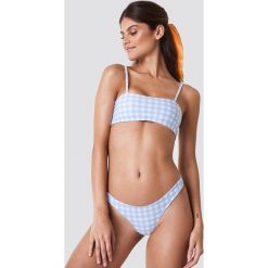 Stroje dwuczęściowe damskie: Hot Anatomy Dół bikini w kratkę z marszczeniem – Black,White,Multicolor