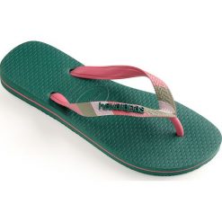 Havaianas - Japonki. Zielone klapki damskie Havaianas, bez wzorów, z materiału, bez obcasa, na obcasie. W wyprzedaży za 79,90 zł.