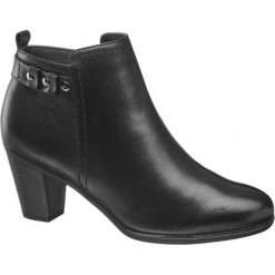Botki damskie 5th Avenue czarne. Czarne botki damskie na obcasie marki 5th Avenue, z materiału, na zamek. Za 199,90 zł.