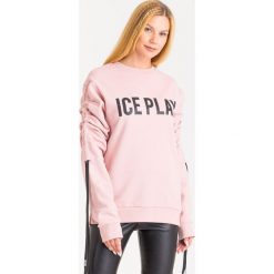 BLUZA ICE PLAY. Różowe bluzy damskie s, z nadrukiem, z bawełny. Za 284,50 zł.