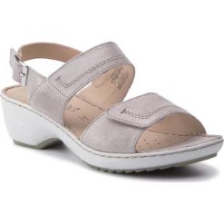 Sandały CAPRICE - 9-28351-22 Soft Pink Met. 596. Różowe klapki damskie Caprice, bez wzorów, ze skóry, bez obcasa, na obcasie. W wyprzedaży za 179,00 zł.