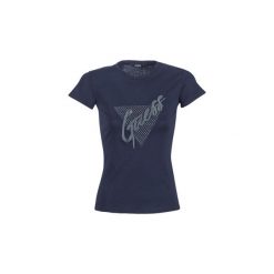 T-shirty z krótkim rękawem Guess CN GUESS. Niebieskie t-shirty damskie Guess, s, bez wzorów, bez kołnierzyka. Za 161,10 zł.