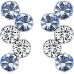 Kolczyki-wkrętki z kryształkami Swarovski. Szare kolczyki damskie Park Avenue, z kryształem. W wyprzedaży za 45,95 zł.