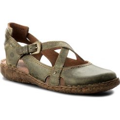Sandały JOSEF SEIBEL - Rosalie 13 79513 95 630 Oliv. Zielone klapki damskie marki Josef Seibel, bez wzorów, ze skóry, bez obcasa. W wyprzedaży za 239,00 zł.