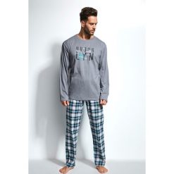 Piżama męska CORNETTE Long Island. Szare szlafroki męskie marki Cornette, m, bez wzorów, z bawełny, bez rękawów. Za 117,99 zł.