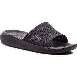 Klapki CROCS - Literide Slide 205183 Black/Slate Grey. Czarne klapki damskie Crocs, bez wzorów, z tworzywa sztucznego, bez obcasa. Za 179,00 zł.