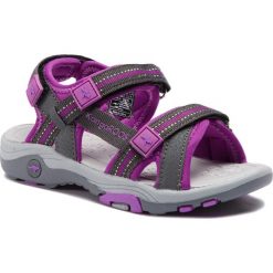 Sandały KANGAROOS - K-Leni 18335 000 2096 S Charcoal/Purple. Szare sandały dziewczęce KangaROOS, ze skóry ekologicznej, bez zapięcia. Za 149,00 zł.