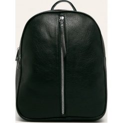 Answear - Plecak. Czarne plecaki damskie ANSWEAR, bez wzorów, ze skóry ekologicznej, eleganckie. W wyprzedaży za 79,90 zł.