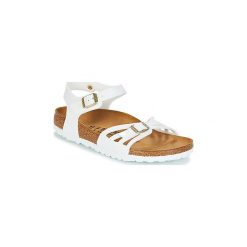 Sandały Birkenstock BALI. Białe sandały damskie Birkenstock, bez wzorów, bez obcasa, bez zapięcia. Za 349,00 zł.