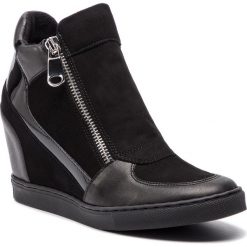 Sneakersy GINO ROSSI - DBI175-Y30-0444-9999-F 99/99. Czarne półbuty damskie Gino Rossi, na co dzień, bez wzorów, ze skóry, bez obcasa, na koturnie, bez zapięcia. W wyprzedaży za 329,90 zł.