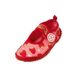 Playshoes Girls Buciki do wody Truskawka kolor czerwony. Czerwone buciki niemowlęce marki Playshoes, z materiału. Za 49,00 zł.