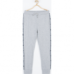 Spodnie. Szare spodnie chłopięce marki BASIC BOY, z gumy. Za 49,90 zł.