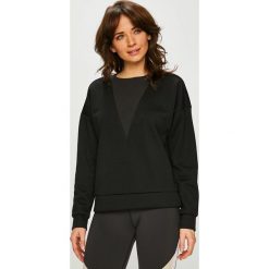 Reebok - Bluza. Czarne bluzy damskie Reebok, s, z nadrukiem, z elastanu, bez rękawów, bez kaptura. W wyprzedaży za 119,90 zł.