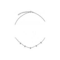 Srebrny naszyjnik choker gwiazdki. Szare naszyjniki damskie marki Atdiament, srebrne. Za 119,00 zł.