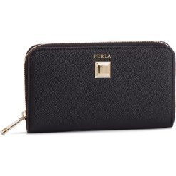 Duży Portfel Damski FURLA - Mimi' 1008314 P PBL4 Q26 Onyx. Czarne portfele damskie marki Furla, bez wzorów, ze skóry. Za 645,00 zł.