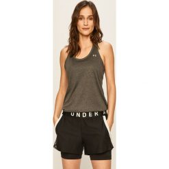 Under Armour - Top Tech tank. Czarne topy damskie Under Armour, s, bez wzorów, z poliesteru, bez rękawów. W wyprzedaży za 79,90 zł.